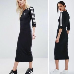Black midi Adidas dress